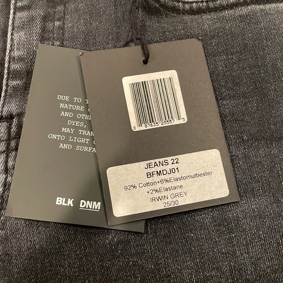BLK DNM Skinny Jeans 22 Irwin Grey Size 25/30 - Picture 4 of 8